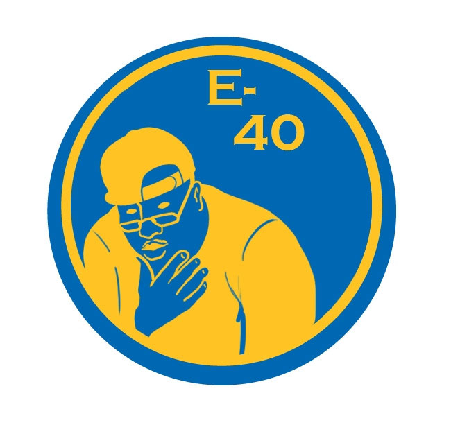 Golden State Warriors E-40 Logo iron on heat transfer